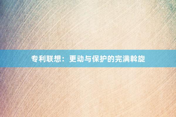 专利联想：更动与保护的完满斡旋