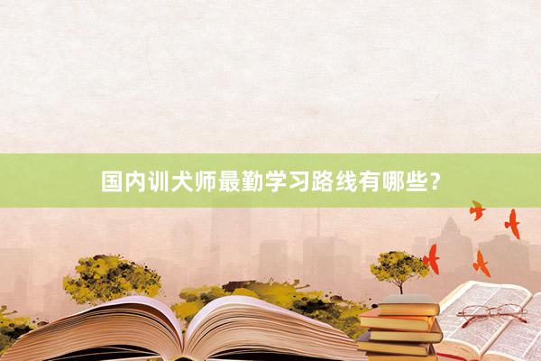 国内训犬师最勤学习路线有哪些？